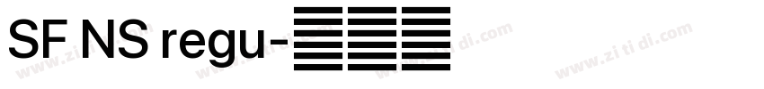 SF NS regu字体转换